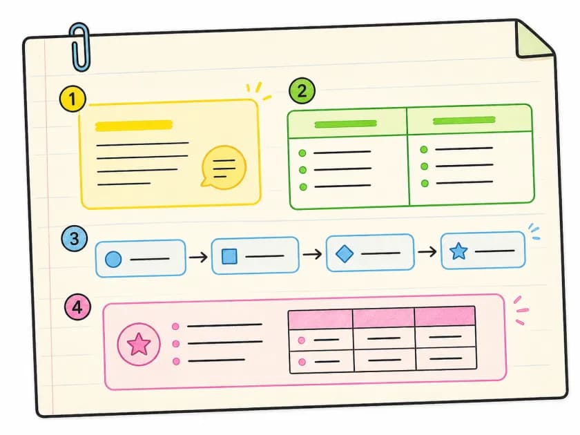 Illustration d’une fiche de révision visuelle EduFiche